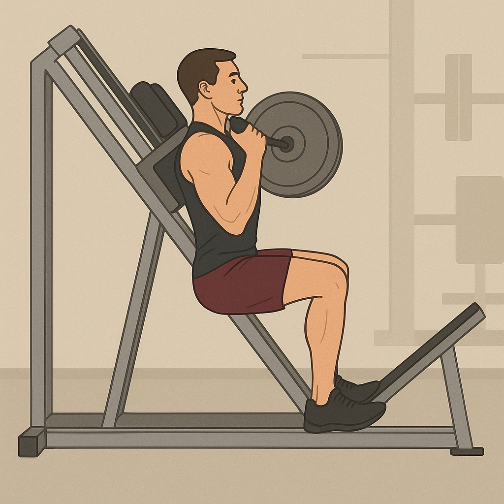 Exécution du Hack squat