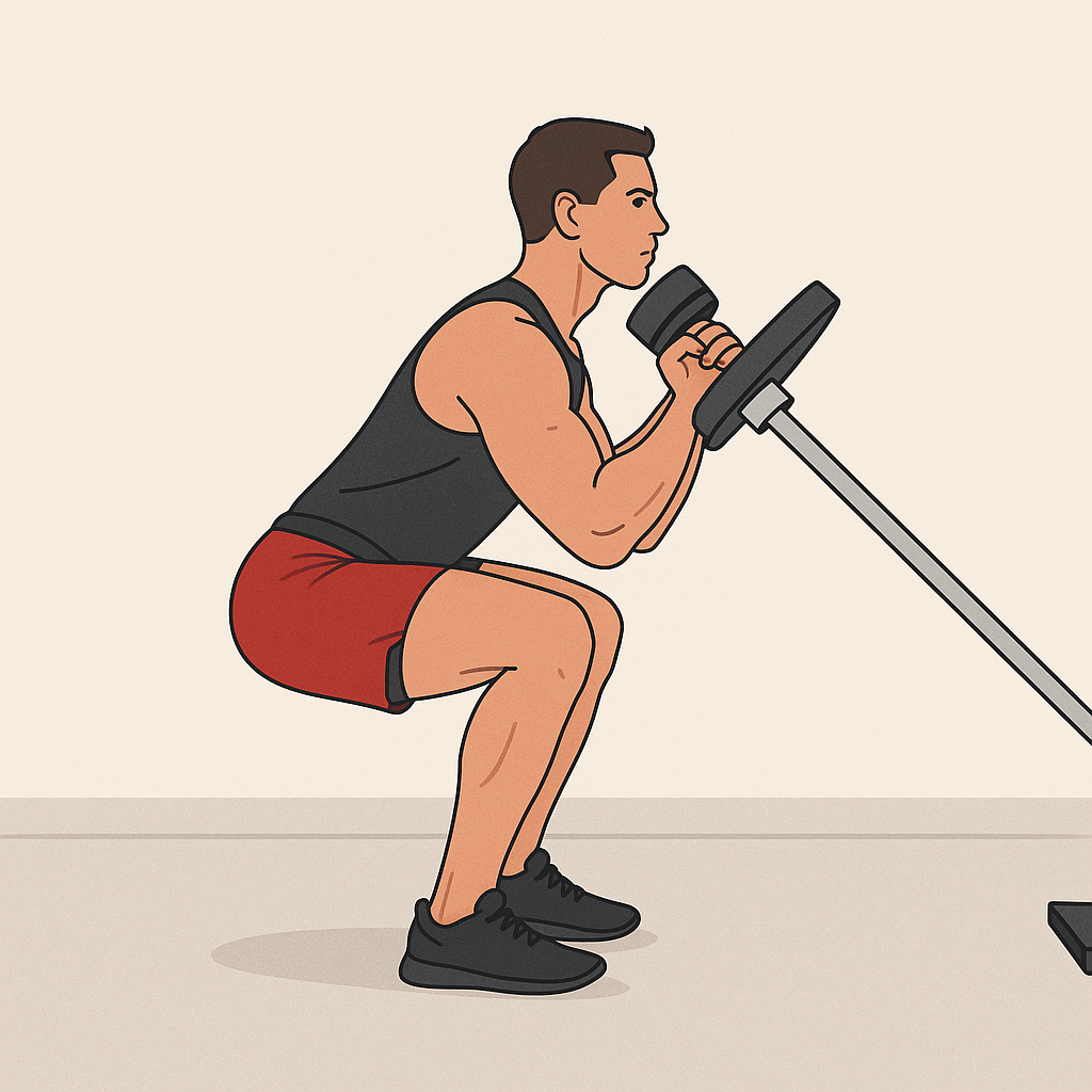 Exécution du Landmine squat