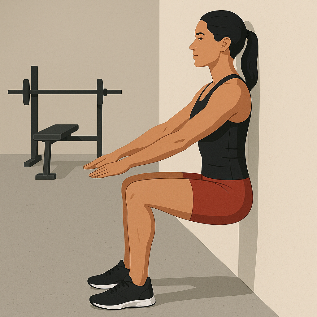 Exécution du Chaise (wall sit)