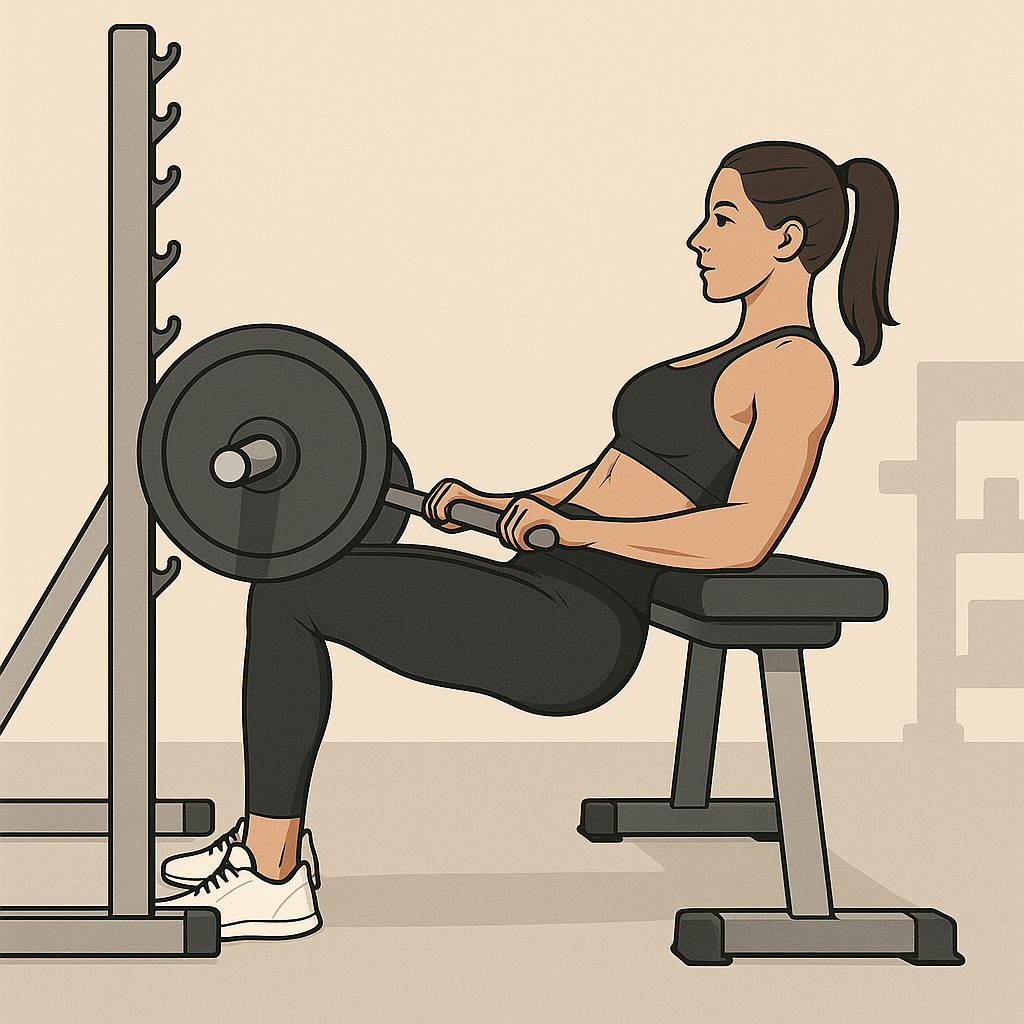 Exécution du Hip thrust guidé (Smith)